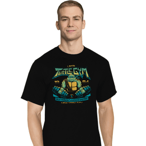Daily_Deal_Shirts T-Shirts, Tall / Large / Black Leo's Turtle Gym