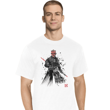 Load image into Gallery viewer, Shirts T-Shirts, Tall / Large / White Darth Lord Sumi-e
