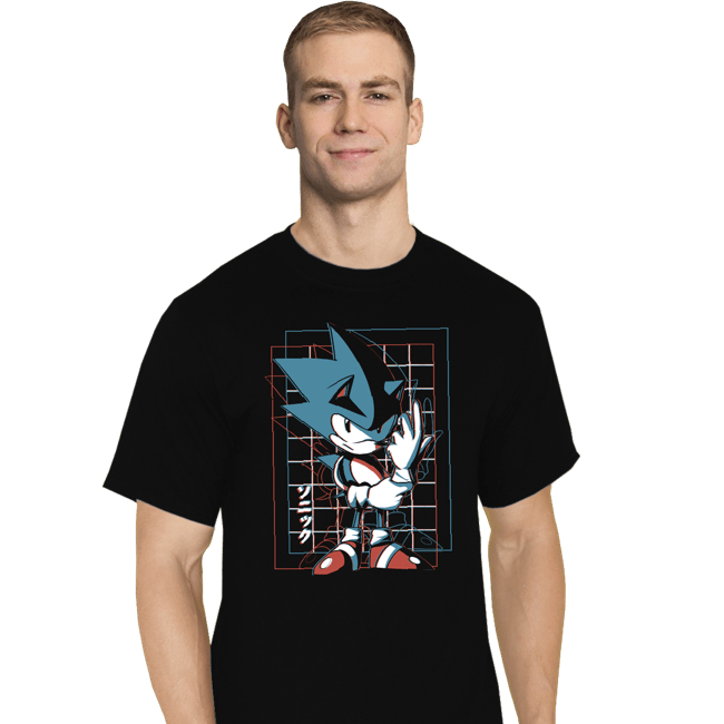 Shirts T-Shirts, Tall / Large / Black 3D Hedgehog