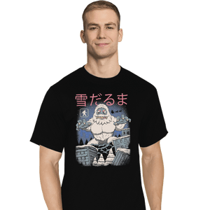 Shirts T-Shirts, Tall / Large / Black Kaiju Snowman