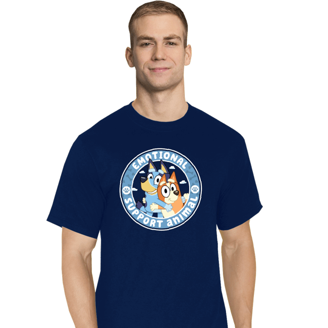 Daily_Deal_Shirts T-Shirts, Tall / Large / Navy Emotional Support Animals
