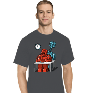 Secret_Shirts T-Shirts, Tall / Large / Charcoal Robot Exam