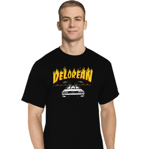 Secret_Shirts T-Shirts, Tall / Large / Black Delorean Outatime