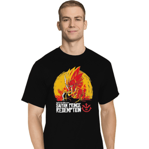 Shirts T-Shirts, Tall / Large / Black Saiyan Prince Redemption