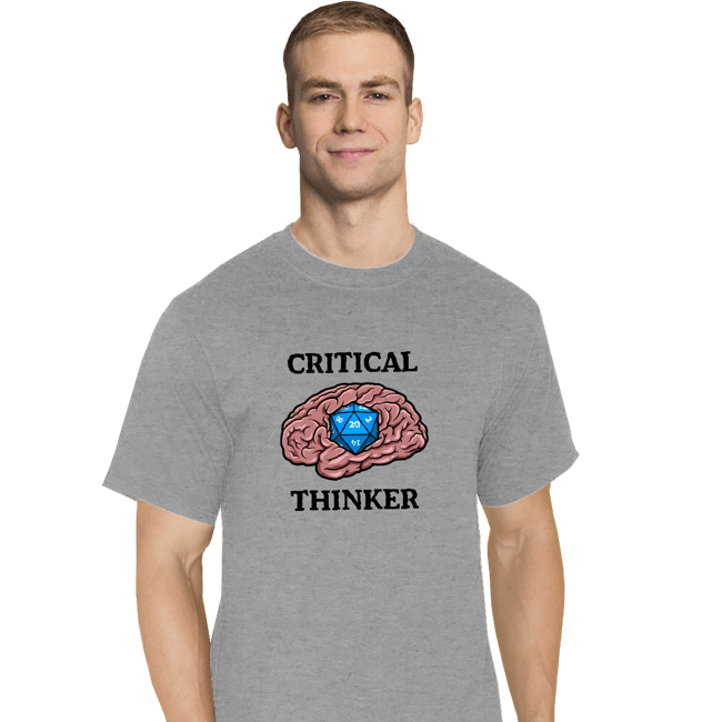 Secret_Shirts T-Shirts, Tall / Large / Sports Grey Critical Thinker