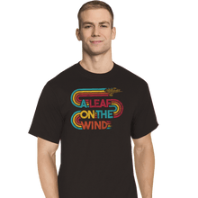 Load image into Gallery viewer, Daily_Deal_Shirts T-Shirts, Tall / Large / Black Vintage Leaf On The Wind
