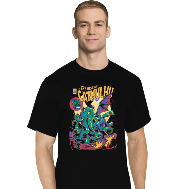 Secret_Shirts T-Shirts, Tall / Large / Black Rise Of Cathulu