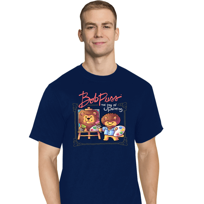 Daily_Deal_Shirts T-Shirts, Tall / Large / Navy Kitty Painter