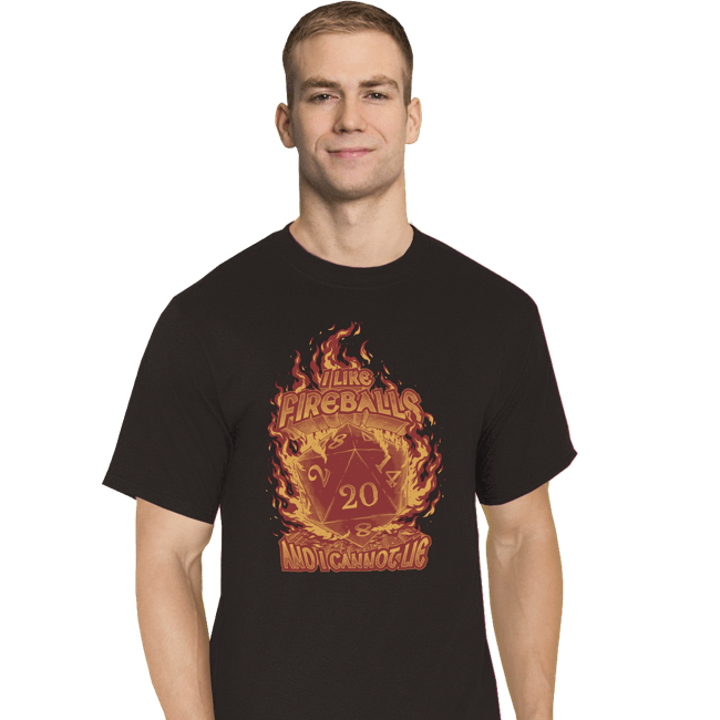Daily_Deal_Shirts T-Shirts, Tall / Large / Black I Like Fireballs