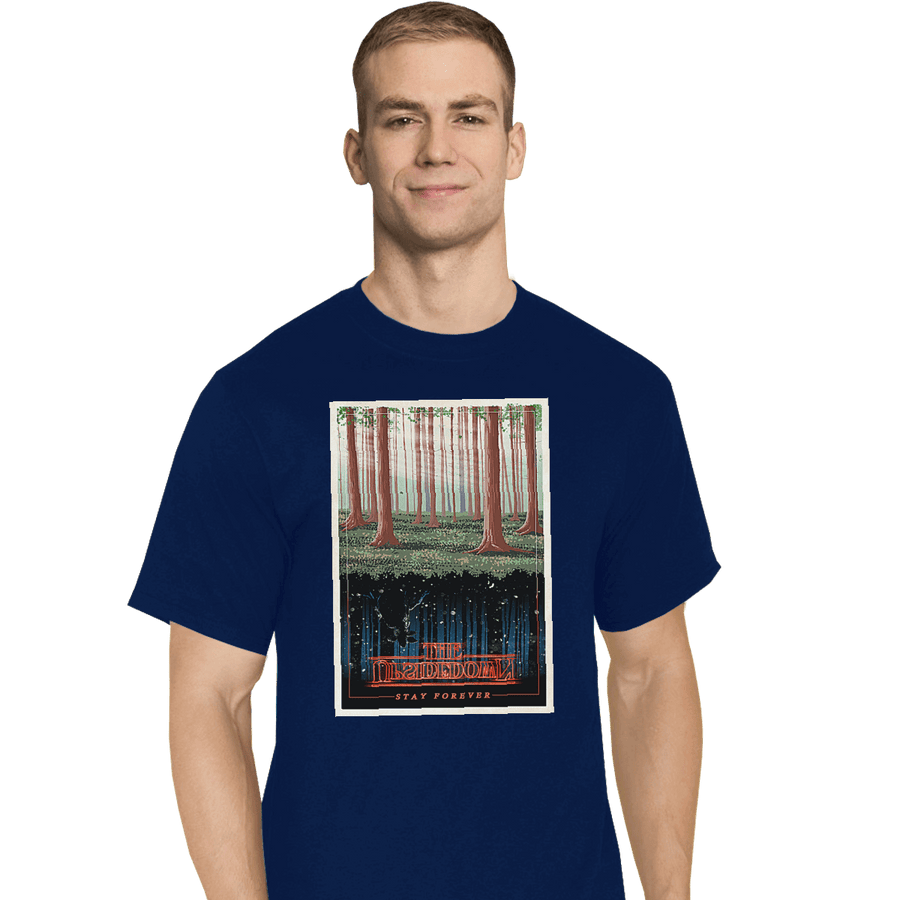 Shirts T-Shirts, Tall / Large / Navy Visit the Upside Down
