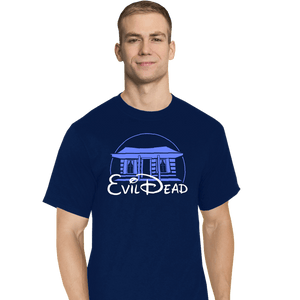 Daily_Deal_Shirts T-Shirts, Tall / Large / Navy Evil Cabin