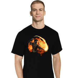 Daily_Deal_Shirts T-Shirts, Tall / Large / Black Fire Bender Orb