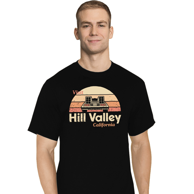 Daily_Deal_Shirts T-Shirts, Tall / Large / Black Visit Hill Valley