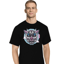 Load image into Gallery viewer, Shirts T-Shirts, Tall / Large / Black Boar Oni Mask
