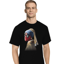 Load image into Gallery viewer, Shirts T-Shirts, Tall / Large / Black Hero With A Pearl Earring
