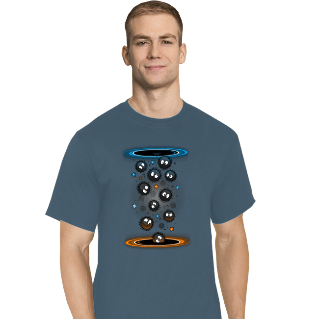 Shirts T-Shirts, Tall / Large / Indigo Blue Soot Portals
