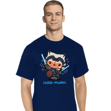 Load image into Gallery viewer, Shirts T-Shirts, Tall / Large / Navy Hello Ahsoka
