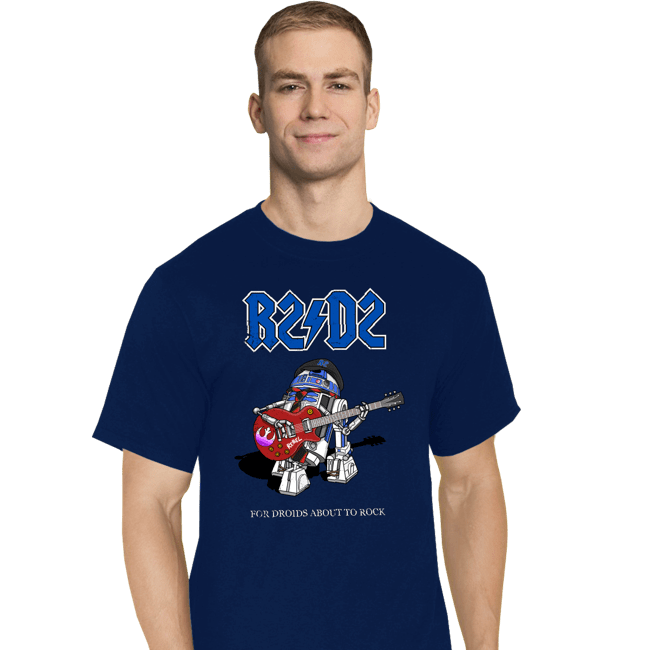Daily_Deal_Shirts T-Shirts, Tall / Large / Navy Droids About To Rock