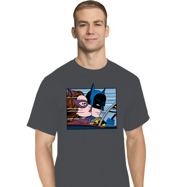 Shirts T-Shirts, Tall / Large / Charcoal In The Batmobile