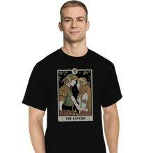 Load image into Gallery viewer, Daily_Deal_Shirts T-Shirts, Tall / Large / Black The Lovers Vintage Tarot
