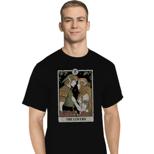 Daily_Deal_Shirts T-Shirts, Tall / Large / Black The Lovers Vintage Tarot
