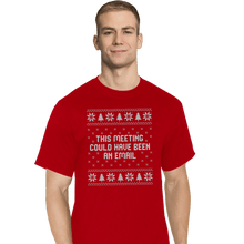 Load image into Gallery viewer, Daily_Deal_Shirts T-Shirts, Tall / Large / Red Email Meeting Sweater
