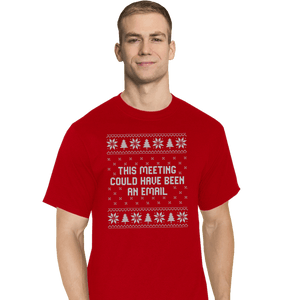 Daily_Deal_Shirts T-Shirts, Tall / Large / Red Email Meeting Sweater