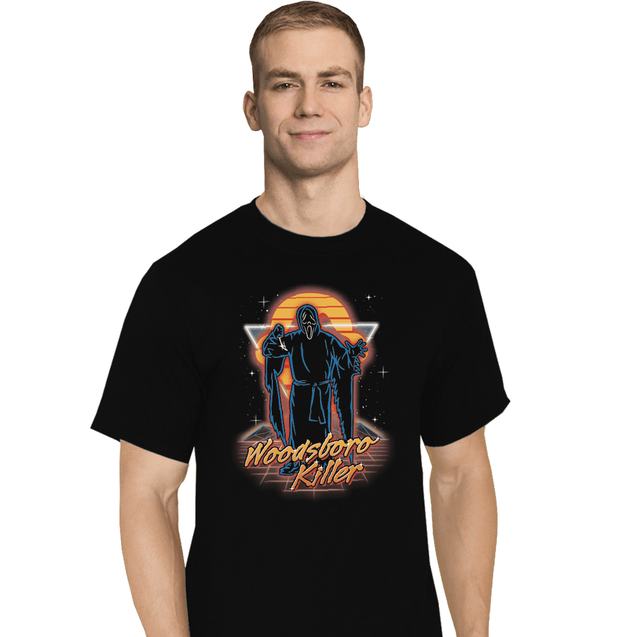Shirts T-Shirts, Tall / Large / Black Retro Woodsboro Killer