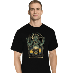 Daily_Deal_Shirts T-Shirts, Tall / Large / Black Summoning Cthulhu!