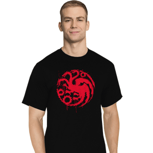 Secret_Shirts T-Shirts, Tall / Large / Black 3 Headed Dragon