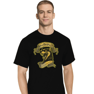Shirts T-Shirts, Tall / Large / Black Hufflepuff