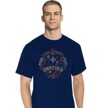Load image into Gallery viewer, Shirts T-Shirts, Tall / Large / Navy Gamer Crest
