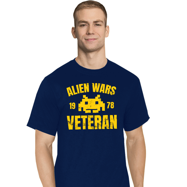 Secret_Shirts T-Shirts, Tall / Large / Navy Alien Wars
