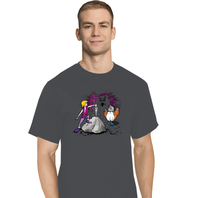 Secret_Shirts T-Shirts, Tall / Large / Charcoal Sword In The Grayskull