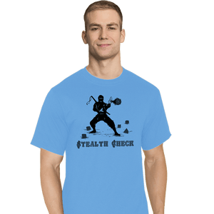 Secret_Shirts T-Shirts, Tall / Large / Royal Blue Stealth Check