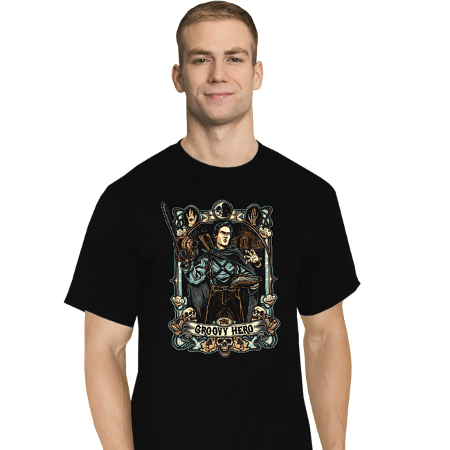 Daily_Deal_Shirts T-Shirts, Tall / Large / Black The Groovy Hero