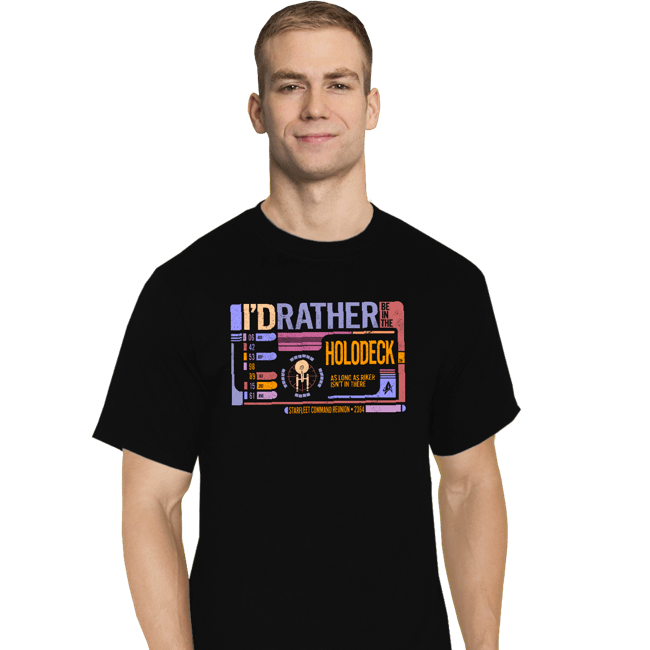 Secret_Shirts T-Shirts, Tall / Large / Black Holodeck!