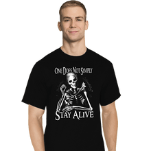 Load image into Gallery viewer, Last_Chance_Shirts T-Shirts, Tall / Large / Black Stay Alive
