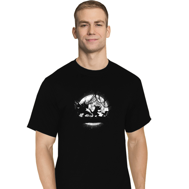 Daily_Deal_Shirts T-Shirts, Tall / Large / Black Moonlight Digivolution