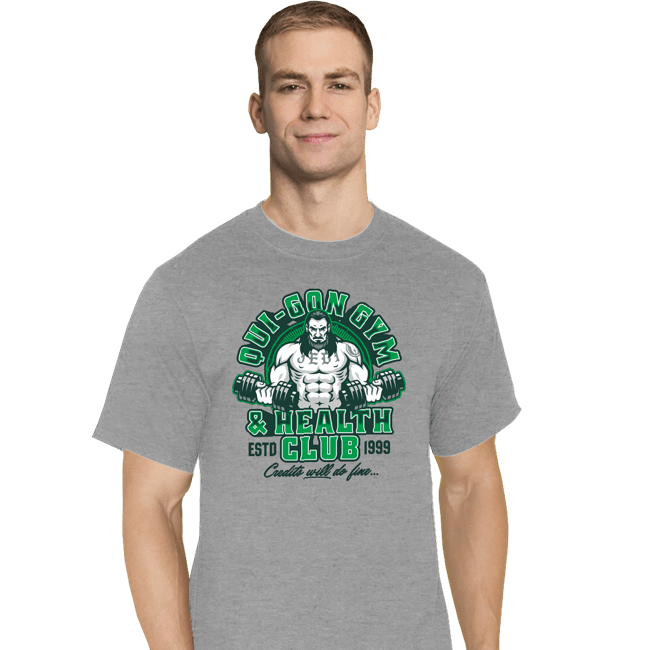 Daily_Deal_Shirts T-Shirts, Tall / Large / Sports Grey Qui-Gon Gym