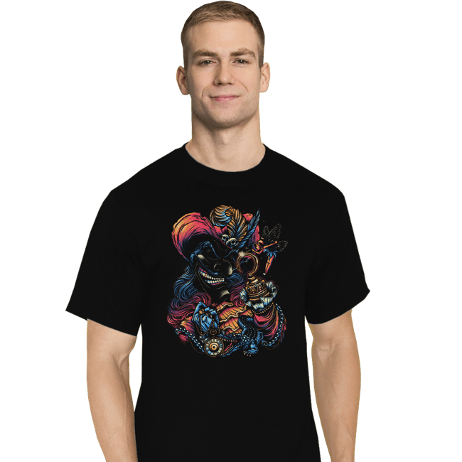 Daily_Deal_Shirts T-Shirts, Tall / Large / Black Colorful Captain