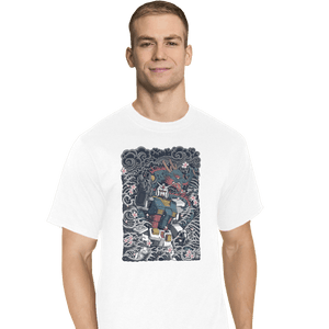 Daily_Deal_Shirts T-Shirts, Tall / Large / White Gundam Blue Dragon