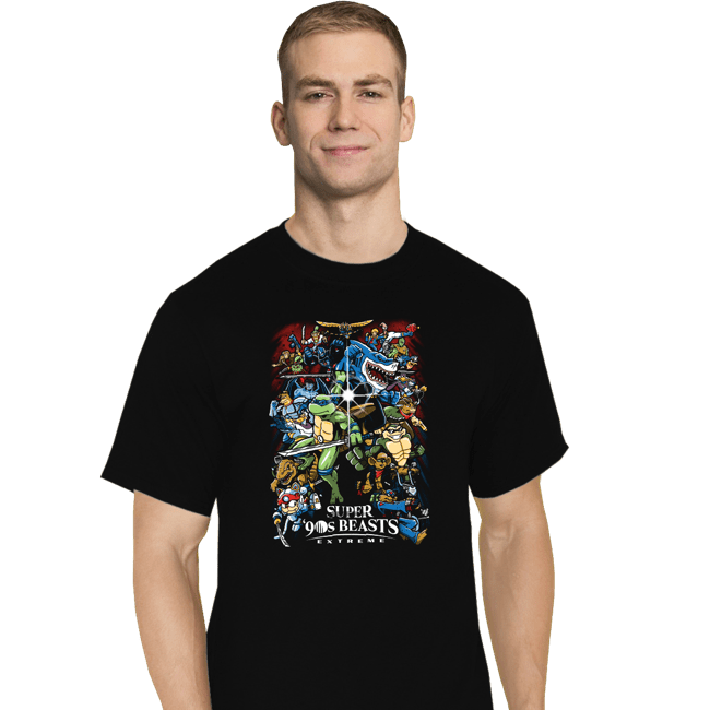 Secret_Shirts T-Shirts, Tall / Large / Black Super 90s Beasts