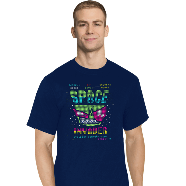 Secret_Shirts T-Shirts, Tall / Large / Navy Space Invader Zim