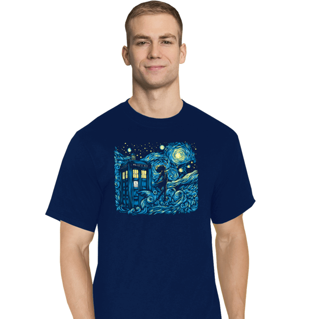 Daily_Deal_Shirts T-Shirts, Tall / Large / Navy Dreams Of Time And Space