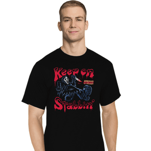 Secret_Shirts T-Shirts, Tall / Large / Black Keep On Stabbin' Ghost