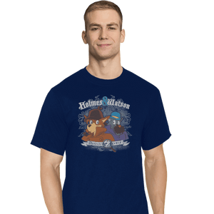 Shirts T-Shirts, Tall / Large / Navy Holmes and Watson