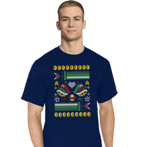 Shirts T-Shirts, Tall / Large / Navy A Very Mushroom Christmas