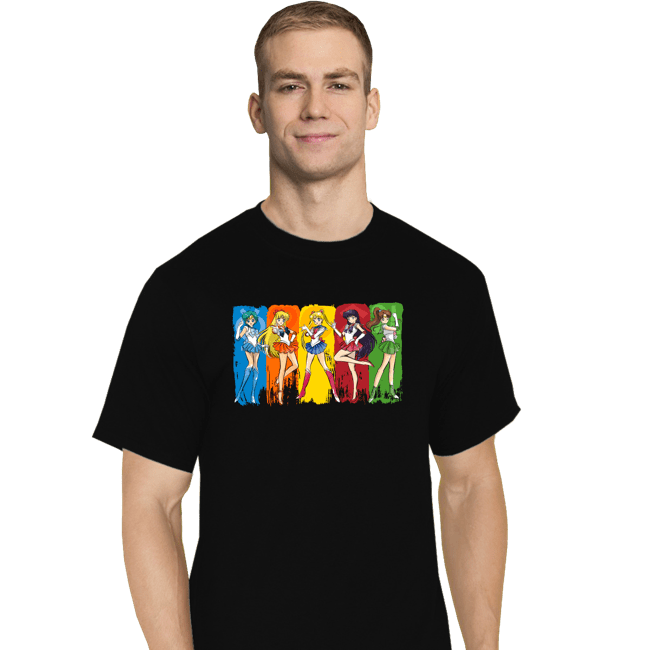 Daily_Deal_Shirts T-Shirts, Tall / Large / Black The Sailor Scouts