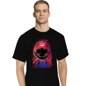 Secret_Shirts T-Shirts, Tall / Large / Black Mario Glitch